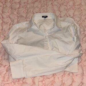 Express Women's White button up long sleeve formal size XS